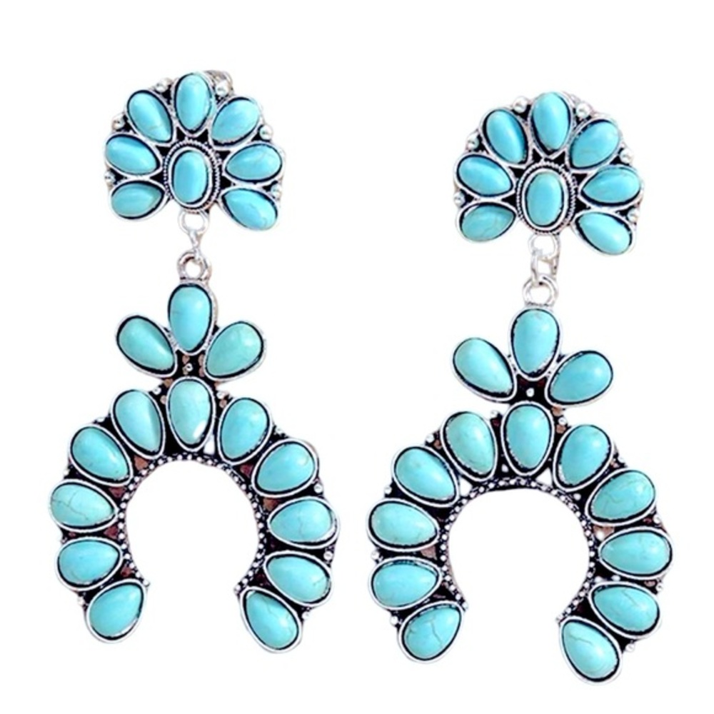 Squash blossoms dangle earring